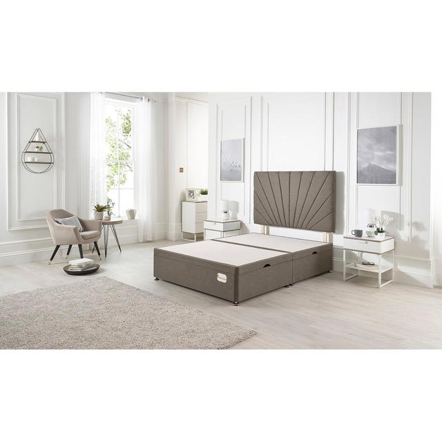 Ottoman Bed Marlow Home Co. Colour: Coffee, Size: Single (3') on Productcaster.