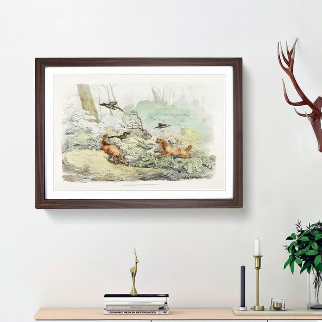 Dogs Chasing Birds by Henry Alken - Picture Frame Painting Print East Urban Home Frame Option: Walnut Framed, Size: 36cm H x 48cm W x 2cm D on Productcaster.