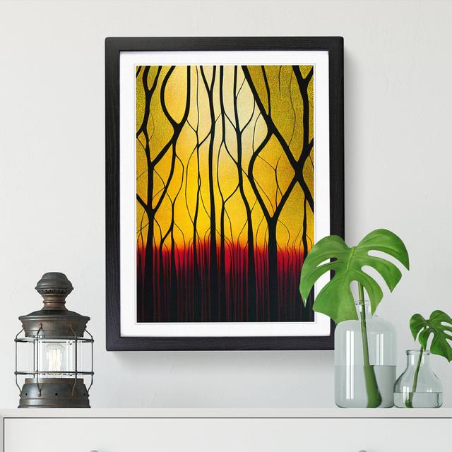 Rain Forest Abstract - Single Picture Frame Graphic Art Metro Lane Size: 34cm H x 25cm W x 2cm D, Frame Option: Oak on Productcaster.