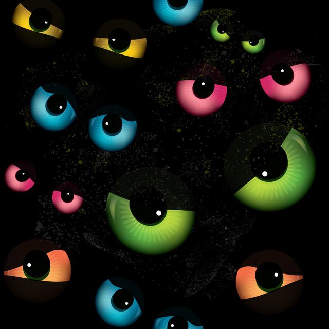 Spooky Cat Eyes by JDawnInk - Wrapped Canvas Art Prints 17 Stories Size: 122cm H x 122cm W on Productcaster.