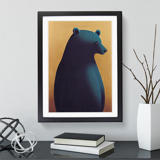 XV1022-3416X Peaceful Bear - Print Alpen Home Format: Black Framed, Matte Colour: White, Size: 48cm H x 36cm W on Productcaster.