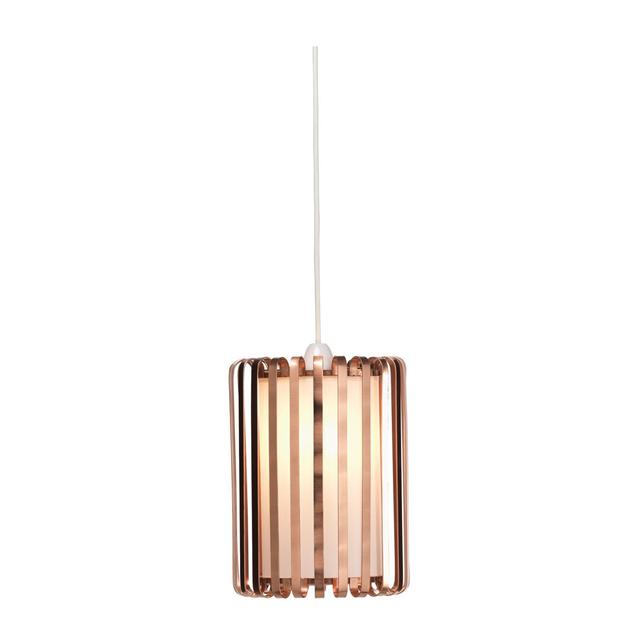 26cm Metal Rectangular Pendant Shade Rosalind Wheeler Colour: Copper on Productcaster.