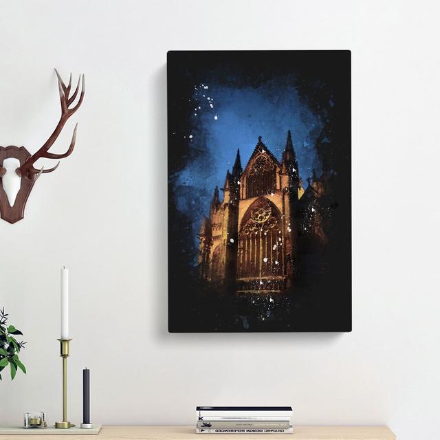 Lincoln Cathedral In England - Wrapped Canvas Painting East Urban Home Size: 91cm H x 60cm W x 3cm D on Productcaster.