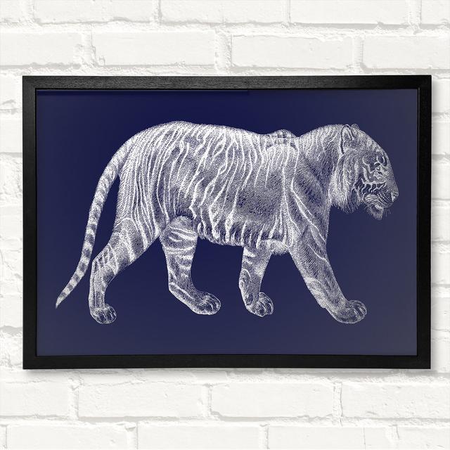 The X Ray Tiger - Closed Corner Frame Art Print on Wood Natur Pur Size: 21cm H x 29.7cm W on Productcaster.