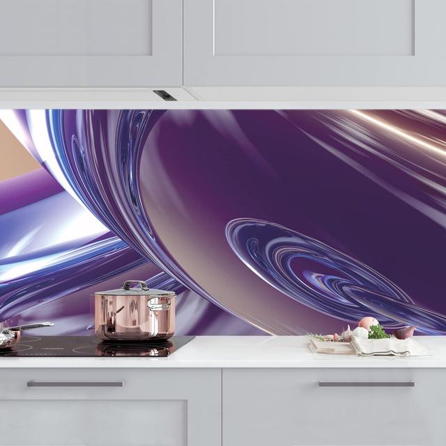 Ajayah 100 x 350cm PVC Tile in Purple/Blue Ebern Designs on Productcaster.