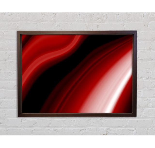 Red Streaks - Single Picture Frame Art Prints on Canvas Bright Star Size: 100cm H x 141.4cm W x 3.3cm D on Productcaster.