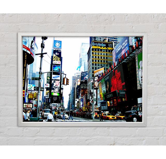 Times Square NYC Framed Print Bright Star Size: 100.1cm H x 141.4cm W on Productcaster.