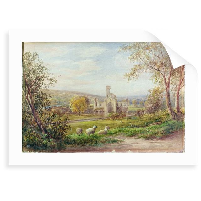 'Kirkstall Abbey, Leeds' Painting East Urban Home Size: 40 cm H x 50 cm W x 0.2 cm D, Format: Unframed Paper on Productcaster.