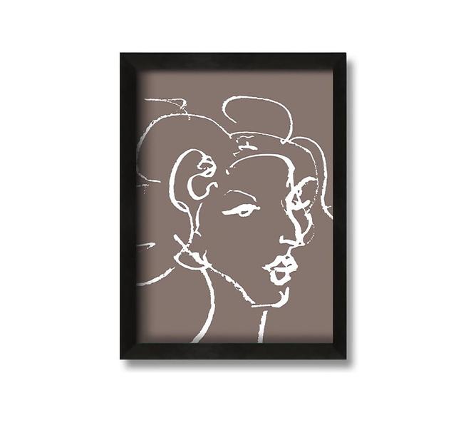 Pretty Lady Sketch - Picture Frame Graphic Art on Canvas Metro Lane Colour: Beige, Size: 60cm H x 42cm W x 10cm D on Productcaster.