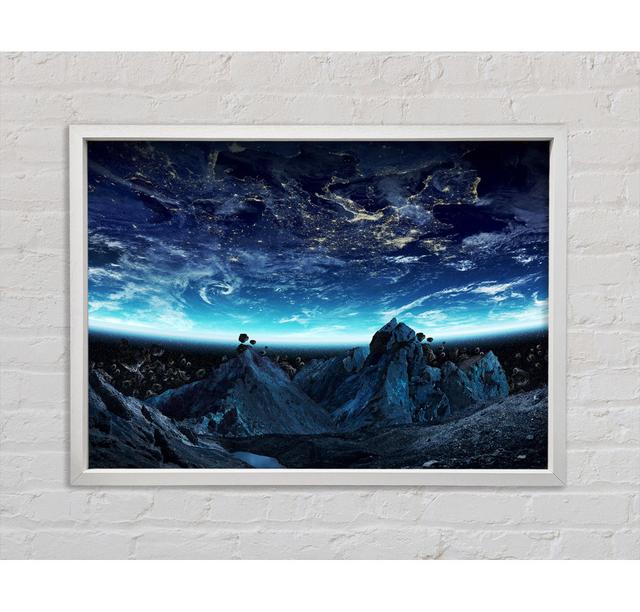 Gravitational Pull Of The Earth Framed Print Happy Larry Size: 100cm H x 141.4cm W x 3.3cm D, Format: White Framed Canvas on Productcaster.