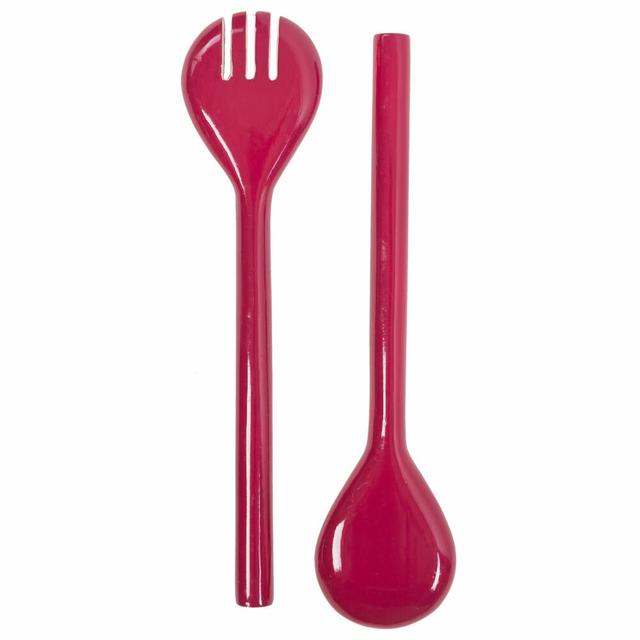 Salad Servers Rebu Table Top Colour: Mulberry/Cream on Productcaster.