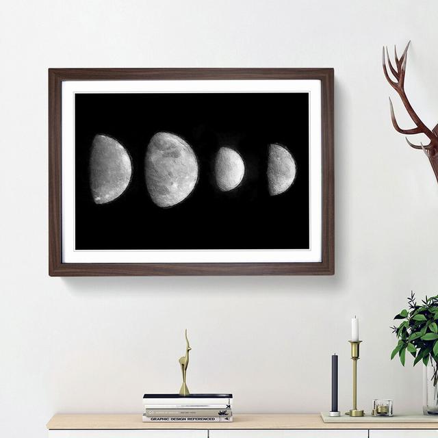 Moons of Jupiter - Picture Frame Painting Print East Urban Home Size: 36cm H x 48cm W x 2cm D, Frame Option: Walnut Framed on Productcaster.