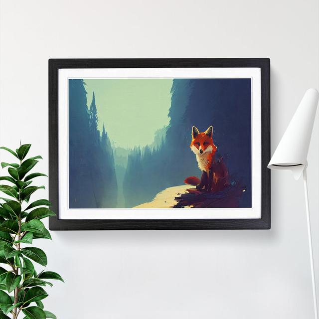 Favourable Fox Abstract - Picture Frame Graphic Art Alpen Home Size: 34cm H x 46cm W x 2cm D, Frame Colour: Black on Productcaster.