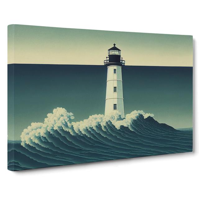 Popular Lighthouse - Wrapped Canvas Graphic Art Breakwater Bay Size: 40cm H x 60cm W x 3cm D on Productcaster.