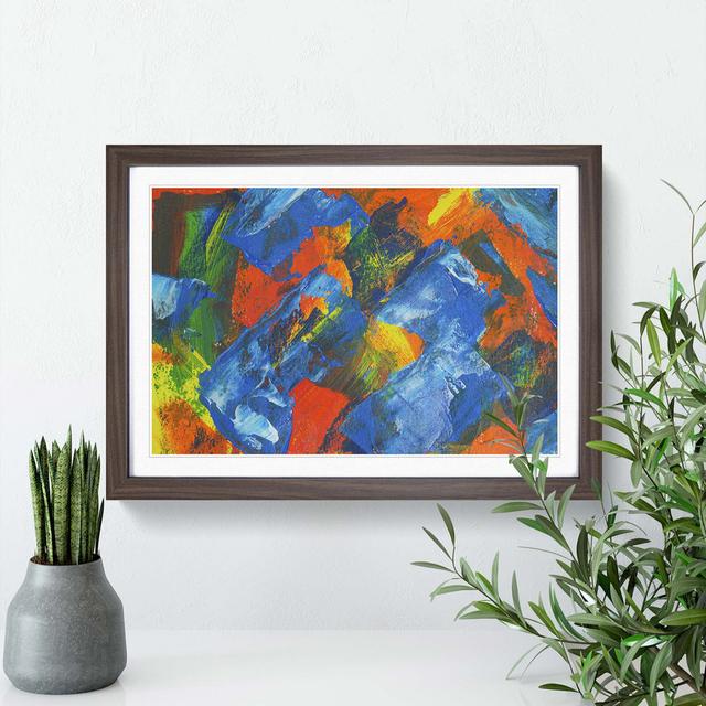 Abstract Art Painting Vol.130 by S.Johnson - Picture Frame Painting Print East Urban Home Frame Option: Walnut Framed, Size: 62cm H x 87cm W x 2cm D on Productcaster.