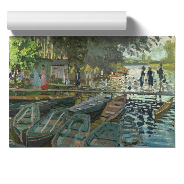 Bathers at La Grenouillere by Claude Monet - Unframed Painting East Urban Home Size: 42cm H x 59cm W x 0.1cm D on Productcaster.