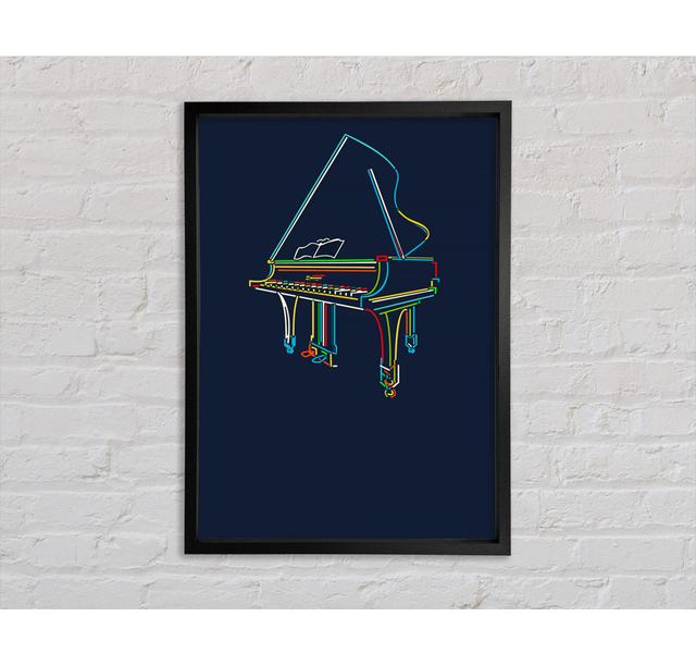 Rainbow Piano - Einzelner Bilderrahmen Kunstdrucke auf Leinwand Bright Star Größe: 141,4 cm H x 100 cm B x 3,3 cm T on Productcaster.