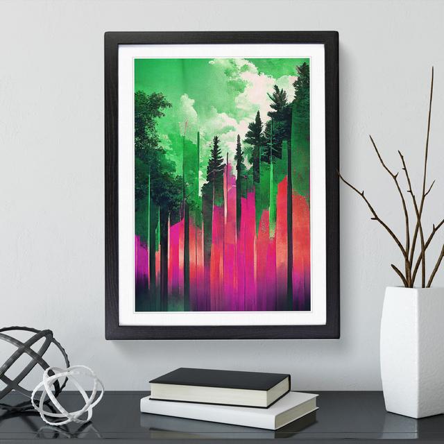 Abstract Forest No.1 - Picture Frame Graphic Art Latitude Run Frame Colour: Black, Size: 46cm H x 34cm W x 2cm D on Productcaster.