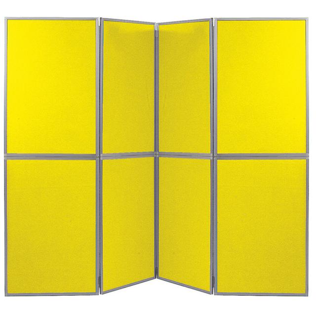 Light Free-Standing Bulletin Board 180cm W x 240cm H Symple Stuff Frame Finish: Grey, Colour: Yellow on Productcaster.