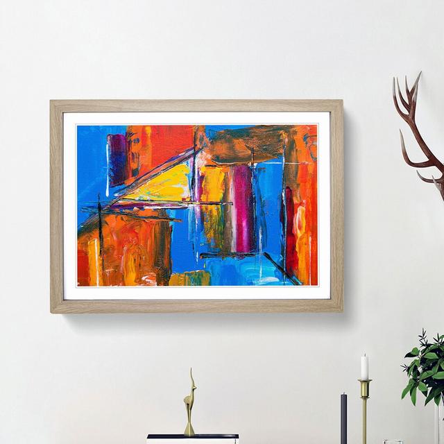 Abstract Art Painting Vol.433 by S.Johnson - Picture Frame Painting Print East Urban Home Frame Option: Oak Framed, Size: 62cm H x 87cm W x 2cm D on Productcaster.