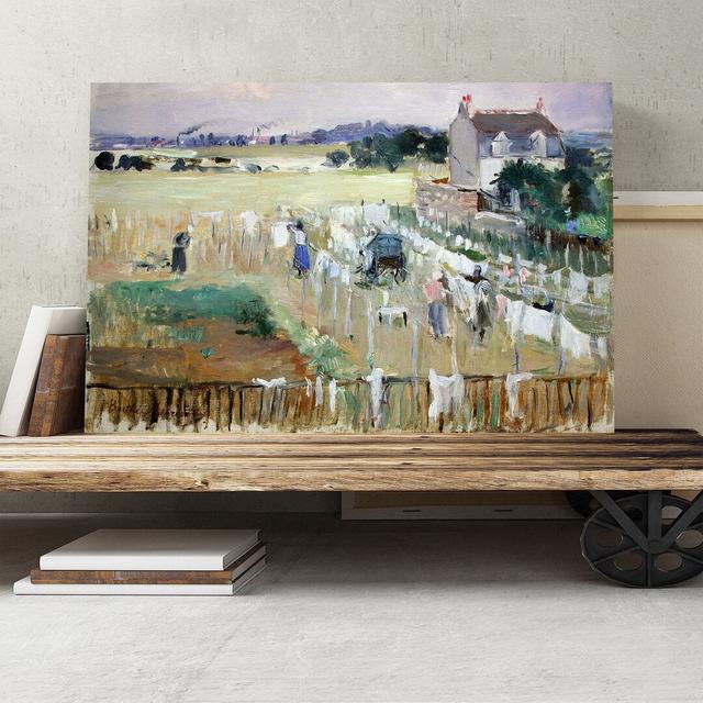 'Laundry' by Berthe Morisot Painting Print on Canvas East Urban Home Size: 35cm H x 50cm W on Productcaster.