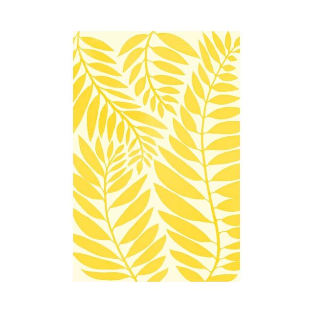 Golden Yellow Leaves - Wrapped Canvas Graphic Art ClassicLiving Size: 45.72cm H x 30.48cm W x 1.91cm D on Productcaster.