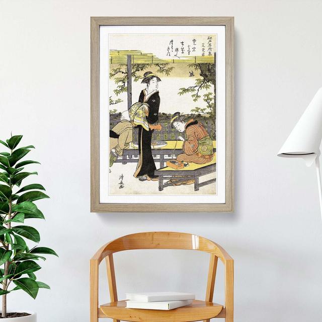 Atagoatago Hill at Shiba by Torii Kiyonaga - Picture Frame Painting on Paper East Urban Home Size: 33cm H x 24cm W x 2cm D, Format: Oak on Productcaster.