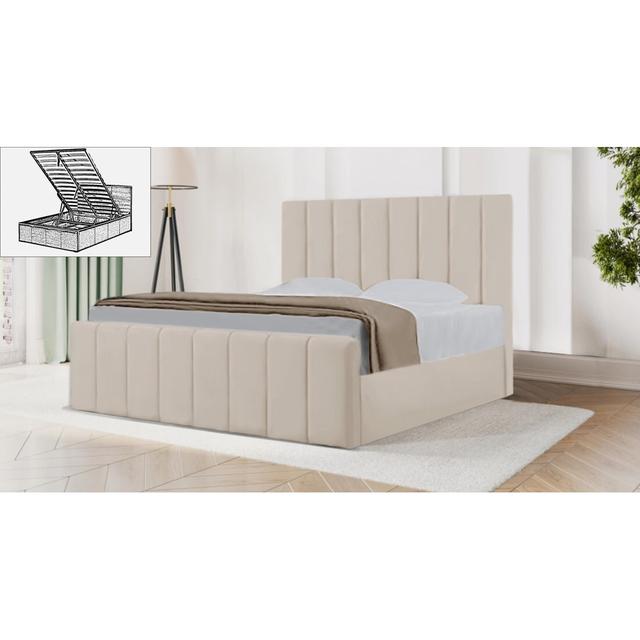 Bandzul Storage Bed Brayden Studio Size: UK Small Double 120 x 190 cm, Colour: Cream on Productcaster.