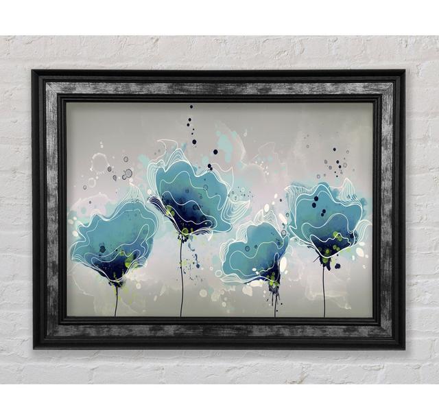 Blue Jazz Flowers - Print Rosalind Wheeler Size: 21cm H x 42cm W x 8cm D on Productcaster.