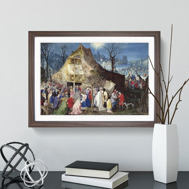 The Adoration of the Kings by Pieter Bruegel the Elder - Picture Frame Painting East Urban Home Frame Option: Walnut, Size: 27cm H x 36cm W x 2cm D on Productcaster.