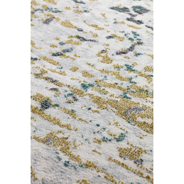 Yamaguchi Stella Machine Woven Blue/Gold/Cream Rug Williston Forge Rug Size: Rectangle 200 x 300cm on Productcaster.