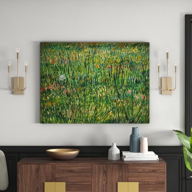 'Patch of Grass' by Vincent Van Gogh Painting Print East Urban Home Size: 90cm H x 120cm W x 1.8cm D on Productcaster.