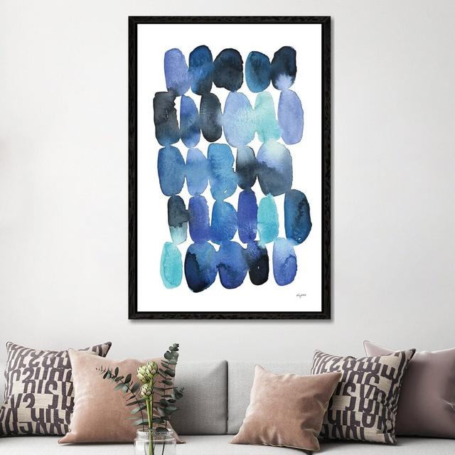 BlueI Abstract I 1PC6 Ivy Bronx Format: Black Framed, Size: 152.4cm H x 101.6cm W on Productcaster.