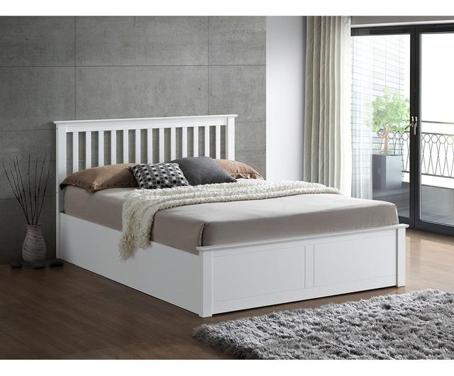 Dierker Bed ClassicLiving Colour: White, Size: Small Double (4') on Productcaster.