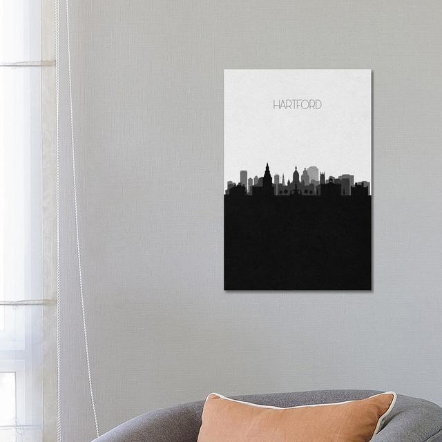 Hartford, Connecticut City Skyline by Ayse Deniz Akerman - Wrapped Canvas Print Latitude Run Size: 66.04cm H x 45.72cm W x 1.91cm D on Productcaster.