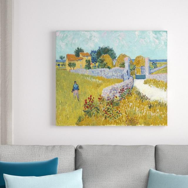 Farmhouse in Provence by Vincent Van Gogh - Wrapped Canvas Painting Print ClassicLiving Size: 77cm H x 90cm W on Productcaster.