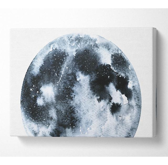 The Moon Peering Canvas Watercolour Metro Lane Size: 50.8cm H x 81.3cm W x 10cm D on Productcaster.