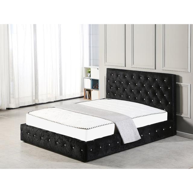 Lackey Upholstered Ottoman Bed Mercer41 Size: Super King (6') on Productcaster.