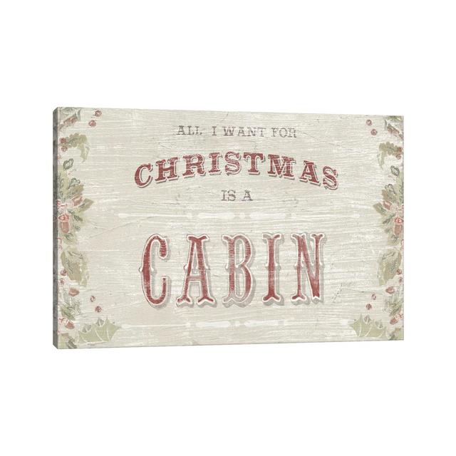 Cabin Christmas III by June Erica Vess - Wrapped Canvas Print The Seasonal Aisle Size: 20.32cm H x 30.48cm W x 1.905cm D on Productcaster.