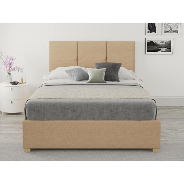 Moyers Upholstered Ottoman Bed Brayden Studio Size: Single (3'), Colour: Champagne on Productcaster.