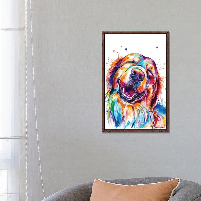 Golden Smile by Weekday Best - Gallery-Wrapped Canvas Giclée on Canvas Ebern Designs Format: Classic Wood Framed, Size: 66.04cm H x 45.72cm W x 3.81cm on Productcaster.