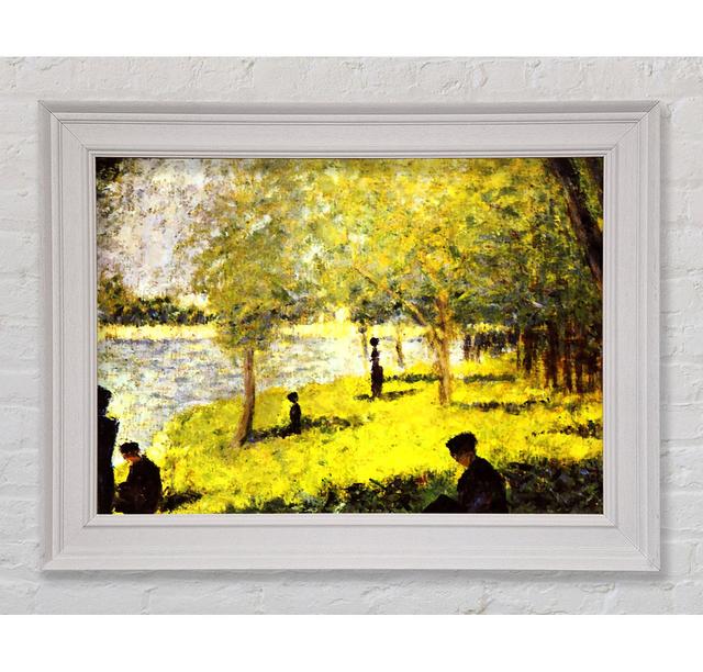 Seurat Group Of People Framed Print Rosalind Wheeler Size: 42cm H x 59.7cm W x 8cm D, Format: White Framed Paper on Productcaster.