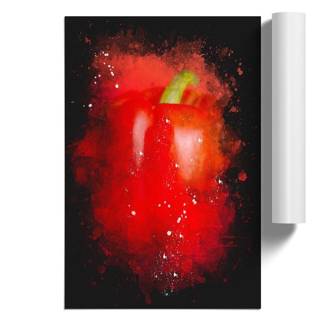 Solo Red Bell Pepper - No Frame Print East Urban Home Size: 42cm H x 30cm W x 0.1cm D on Productcaster.