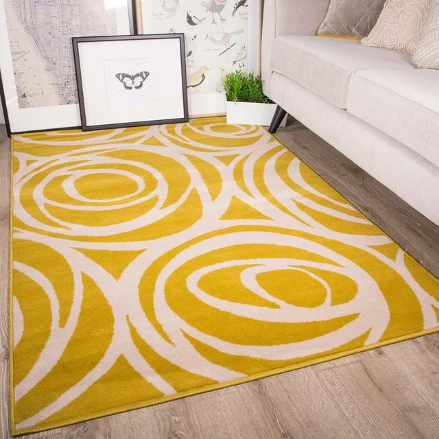 Trueman Shaggy Ochre Rug 17 Stories Rug Size: Rectangle 160 x 230cm on Productcaster.