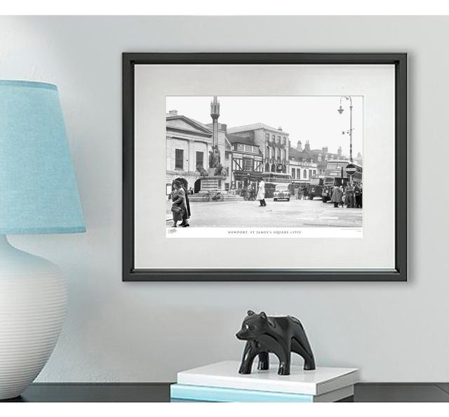 'Newport, St James's Square C1955' - Picture Frame Photograph Print on Paper The Francis Frith Collection Size: 28cm H x 36cm W x 2.3cm D on Productcaster.