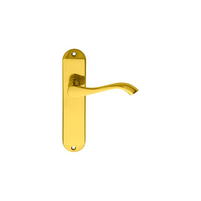 Andros Latch Door Handle Carlisle Brass Finish: Polished Brass on Productcaster.