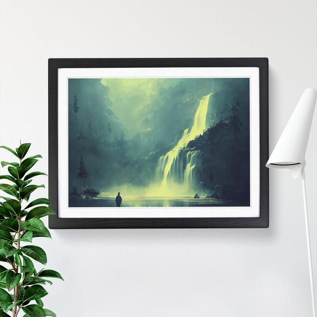 XH1022-8155X Splendorous Waterfall - Single Picture Frame Print Alpen Home Frame Colour: Black, Size: 34cm H x 46cm W x 2cm D on Productcaster.