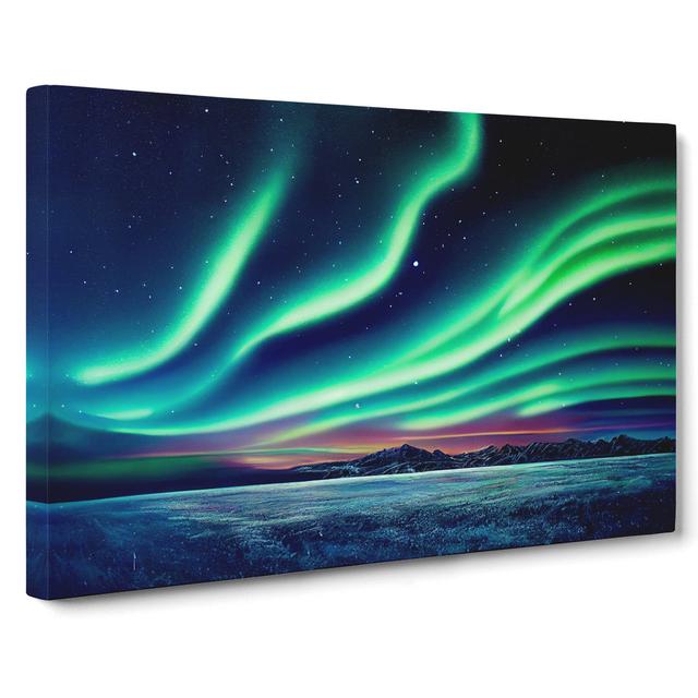 Eccentric Northern Lights - Wrapped Canvas Print 17 Stories Size: 35cm H x 50cm W on Productcaster.