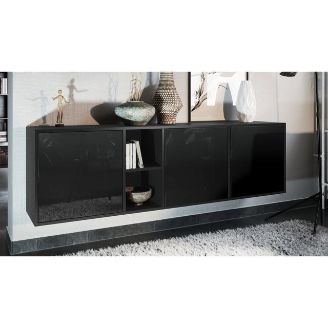 Sideboard Argaki Metro Lane Colour (Body/Front): Black, Features: Without LED on Productcaster.