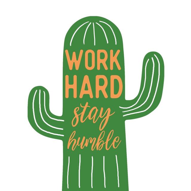 Cactus Work Humble - Wrapped Canvas Painting Print Maturi Size: 122cm H x 81cm W x 3.8cm D on Productcaster.